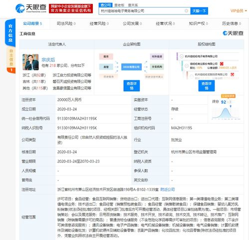娃哈哈斥資2億元成立電子商務公司，加速布局互聯網信息服務